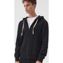 Zapinana bluza z kapturem -. Bluzy męskie Sinsay, s, bez wzorów, z kapturem, bez rękawów, z kapturem. Za 59,99 zł.