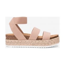 Steve Madden Kimmie Sandały Beżowy. Brązowe sandały damskie Steve Madden, w paski, ze skóry, bez obcasa, z paskami. Za 350,95 zł.