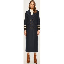 Twinset - Płaszcz. Brązowe kurtki damskie Twinset, s, bez wzorów, z bawełny. W wyprzedaży za 1149,00 zł.