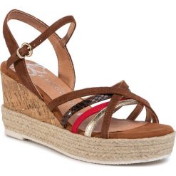 Espadryle MARCO TOZZI - 2-28396-24 Cognac Comb 392. Pomarańczowe espadryle damskie Marco Tozzi, bez wzorów, z zamszu, bez obcasa. W wyprzedaży za 159,00 zł.