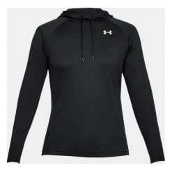 Bluzy sportowe damskie: Under Armour Bluza damska Tech LS Hood 2.0 – Solid czarna r. S (1311502-001)