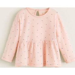 Mango Kids - Bluzka dziecięca Anita 80-104 cm. Niebieskie bluzki dziewczęce Mango Kids, bez wzorów, z bawełny, z okrągłym kołnierzem, bez rękawów, bez kaptura. W wyprzedaży za 19,90 zł.