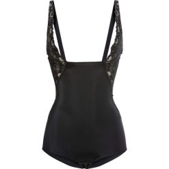 Body wyszczuplające Level 2 bonprix czarno-cielisty. Czarne body damskie wyszczuplające bonprix, w koronkowe wzory, z koronki. Za 99,99 zł.