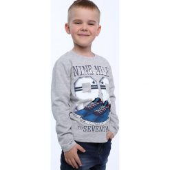 Bluza chłopięca z nadrukiem jasnoszara NDZ9094. Szare bluzy chłopięce marki Fasardi, z nadrukiem. Za 49,00 zł.