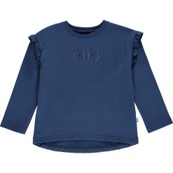 Bluza w kolorze granatowym. Niebieskie bluzy niemowlęce lamino, z nadrukiem, z dresówki, bez rękawów, bez kaptura. W wyprzedaży za 31,95 zł.