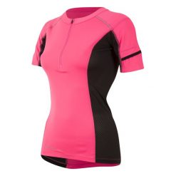 Topy sportowe damskie: Pearl Izumi Pursuit Endurance Running Top Kobiety – różowy / czarny – XL