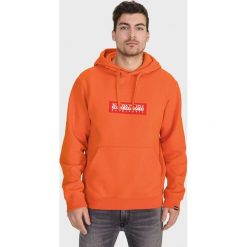 Napapijri Box Bluza Pomarańczowy. Pomarańczowe bluzy męskie Napapijri, xl, z nadrukiem, z bawełny, bez kołnierzyka, bez rękawów, bez kaptura. Za 414,95 zł.