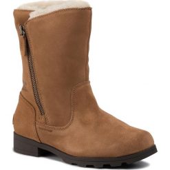 Buty SOREL - Youth Emelie Fold-Over NY2958 Camel Brown/Natural 224. Pomarańczowe śniegowce dziewczęce Sorel, bez zapięcia. W wyprzedaży za 299,00 zł.