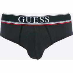 Guess Jeans - Slipy. Czarne slipy męskie Guess Jeans, z aplikacjami, z bawełny. W wyprzedaży za 49,90 zł.