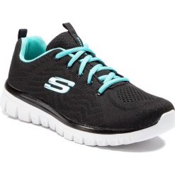 Buty SKECHERS - Get Connected 12615/BKTQ Black/Turquoise. Czarne buty sportowe damskie Skechers, z materiału, sportowe, na fitness i siłownię. W wyprzedaży za 169,00 zł.