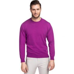 Sweter AGENORE SWFR000206. Fioletowe swetry męskie Giacomo Conti, m, bez wzorów, z bawełny, bez kołnierzyka, bez kaptura. Za 199,00 zł.
