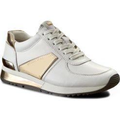 Sneakersy MICHAEL MICHAEL KORS - Allie Plate Wrap Trainer 43R7ALFS4L085 Optic White. Białe sneakersy damskie MICHAEL Michael Kors, ze skóry ekologicznej. W wyprzedaży za 569,00 zł.