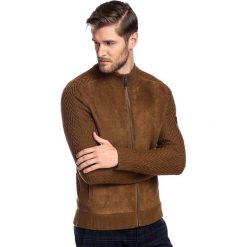 Sweter SAMUELE SWKR000308. Pomarańczowe swetry męskie Giacomo Conti, na zimę, m, bez wzorów, z materiału, bez kołnierzyka, bez kaptura. Za 499,00 zł.