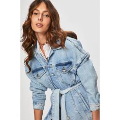 Answear - Kurtka jeansowa. Niebieskie kurtki damskie ANSWEAR, s, w paski, z bawełny, krótkie. Za 199,90 zł.