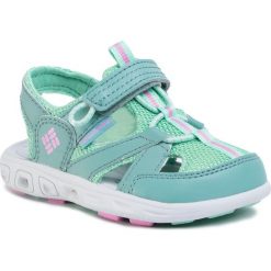 Sandały COLUMBIA - Childrens Techsun Wave BC2082 Copper Ore/Orchid 344. Zielone sandały dziewczęce Columbia, ze skóry ekologicznej, bez zapięcia. W wyprzedaży za 159,00 zł.