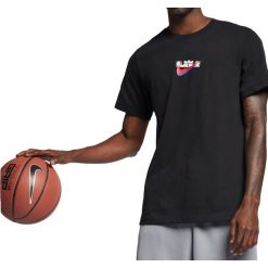 Nike Dri-Fit LeBron Tee AJ9493-010. Czarne t-shirty męskie Nike, m, bez wzorów, z bawełny, bez kołnierzyka. W wyprzedaży za 129,99 zł.
