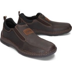 RIEKER 05363-25 brown, półbuty męskie. Brązowe półbuty męskie Rieker, bez wzorów, bez zapięcia. Za 289,90 zł.