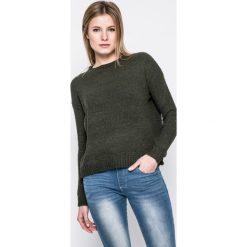 Answear - Sweter. Szare swetry klasyczne damskie ANSWEAR, l, z dzianiny, z okrągłym kołnierzem. W wyprzedaży za 49,90 zł.