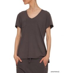 T-shirt szary YY500204_RAL7043. Szare bluzki damskie Pakamera, bez wzorów, z jeansu, bez kołnierzyka. Za 124,00 zł.
