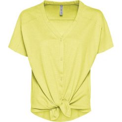Shirt oversize bonprix jasna limonka. Żółte koszulki damskie bonprix, bez wzorów, bez kołnierzyka, bez rękawów. Za 64,99 zł.
