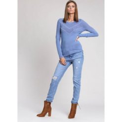 Niebieski Sweter Waiting Time. Niebieskie swetry klasyczne damskie other, na jesień, l. Za 79,99 zł.
