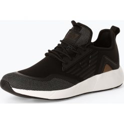 EA7 Emporio Armani - Tenisówki męskie, czarny. Czarne trampki męskie EA7 Emporio Armani, bez wzorów, z dzianiny, bez zapięcia. Za 889,95 zł.