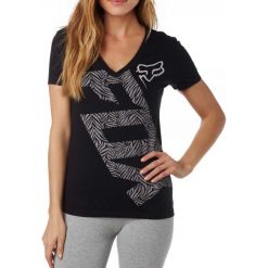 T-shirty damskie: FOX T-Shirt Damski Angled V Neck Ss Tee Xs Czarny