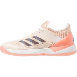 Buty sportowe damskie: adidas Performance ADIZERO UBERSONIC 3 CLAY Obuwie do tenisa Outdoor Ecru Tint/Noble Indigo/Chalk Coral