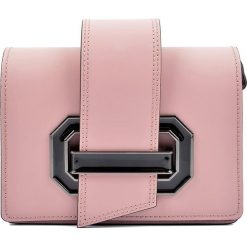 Torebki klasyczne damskie: Skórzana torebka w kolorze jasnoróżowym – 22,5 x 16 x 7,5 cm