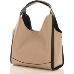 Shopper bag damskie: Torebka skórzana shopper bag ADDISON – różowa puder