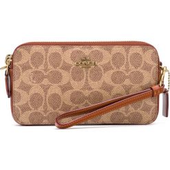 Coach Cross body bag Brązowy. Pomarańczowe torebki klasyczne damskie Coach, w paski, ze skóry, bez dodatków. Za 855,95 zł.