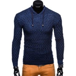 Swetry męskie: SWETER MĘSKI E133 - GRANATOWY