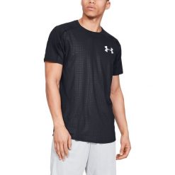 Under Armour MK-1 Emboss Koszulka Czarny. Czarne podkoszulki męskie m, z nadrukiem, z elastanu, krótkie. Za 188,95 zł.