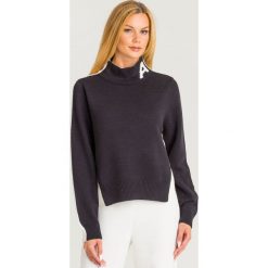 GOLF Armani Exchange. Czarne swetry damskie Armani Exchange, s, bez wzorów, z dzianiny, bez rękawów, bez kaptura. Za 469,00 zł.