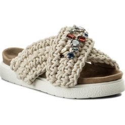 Klapki damskie: Klapki INUIKII – Woven Stones 4010 White