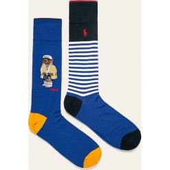 Polo Ralph Lauren - Skarpetki (2-pack). Niebieskie skarpetki męskie Polo Ralph Lauren, bez wzorów, z elastanu. W wyprzedaży za 89,90 zł.