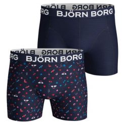 Björn Borg 2-Pak Bokserek Męskich Shorts Bb Valentine L Ciemnoniebieski. Czarne bokserki męskie Björn Borg, bez wzorów. Za 199,00 zł.