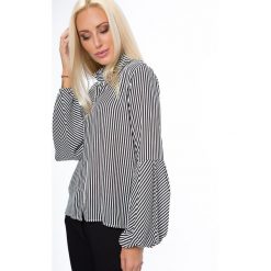 Koszule damskie: Koszula w paski biało-czarna MP26008