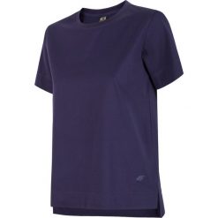 T-shirt damski TSD290 - ciemny fiolet. Niebieskie t-shirty damskie marki 4f, bez wzorów, bez kołnierzyka. Za 79,99 zł.