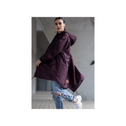 Kurtka / płaszcz typu parka burgundowa. Fioletowe kurtki damskie Rest_factory, xl, z aplikacjami, z tkaniny, bez kaptura. Za 349,00 zł.