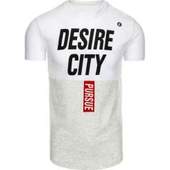 T-shirty męskie z nadrukiem: T-shirt męski z nadrukiem biały (rx1904)