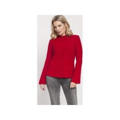 Sweter z delikatną stójką, SWE175 MKM. Czerwone swetry damskie Mkm swetry, l, bez wzorów, z nylonu, bez rękawów, bez kaptura. Za 130,00 zł.