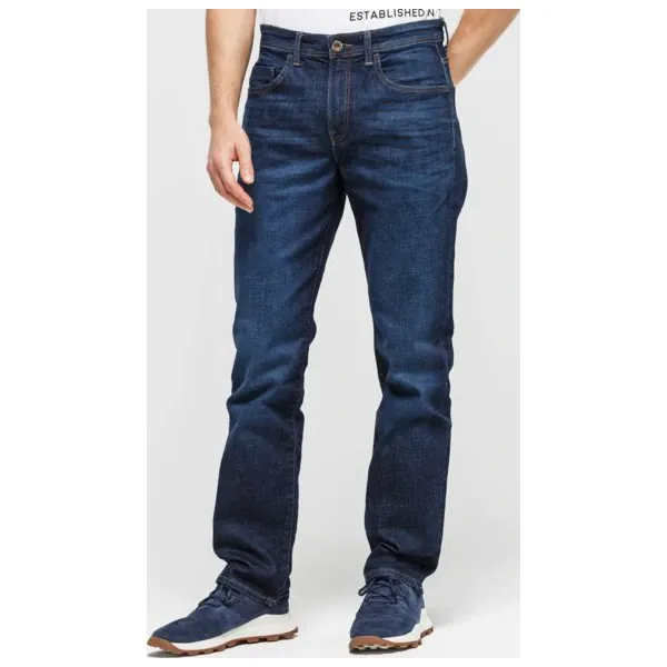 Timberland Spodnie Squam Lake Stretch Core Indigo Denim , granatowy, rozmiar 30/32. Niebieskie spodnie męskie Timberland, na co dzień, m, w paski, z bawełny. W wyprzedaży za 319,99 zł.