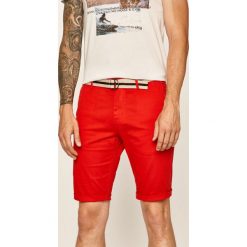 Tom Tailor Denim - Szorty. Czerwone spodenki i szorty męskie TOM TAILOR DENIM, w paski, z elastanu, casualowe. W wyprzedaży za 139,90 zł.
