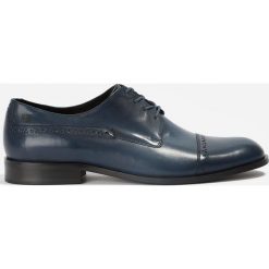 Półbuty granatowe. Niebieskie buty wizytowe męskie Badura. Za 159,99 zł.