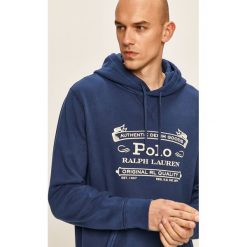 Polo Ralph Lauren - Bluza. Niebieskie bluzy męskie Polo Ralph Lauren, xl, z nadrukiem, z bawełny, z kapturem, bez rękawów, z kapturem. Za 729,90 zł.