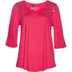 Tunika z cekinami bonprix różowy hibiskus. Czerwone tuniki damskie bonprix, z aplikacjami. Za 74,99 zł.