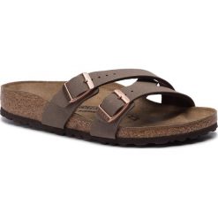 Klapki BIRKENSTOCK - Yao Balance 1013967 Mocha. Pomarańczowe klapki damskie Birkenstock, bez wzorów, ze skóry ekologicznej, bez obcasa. Za 289,00 zł.