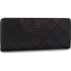 Duży Portfel Damski TORY BURCH - Fleming Distressed Slim Envelope Wallet 50272 Black 001. Czarne portfele damskie Tory Burch, bez wzorów, ze skóry. W wyprzedaży za 499,00 zł.