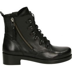 Botki - ZOYA1801 BLAC. Czarne botki damskie na zamek Venezia, ze skóry. Za 249,00 zł.